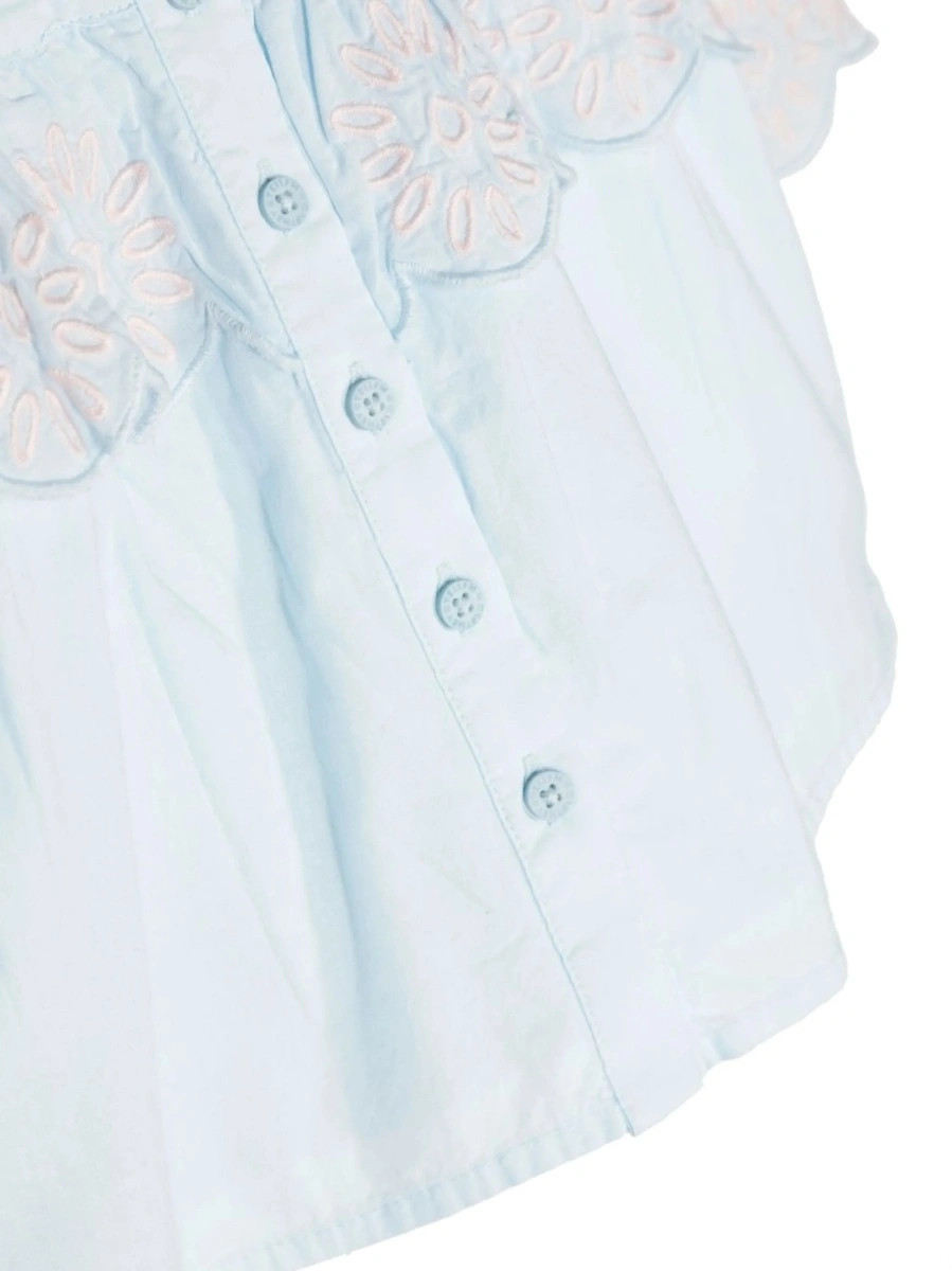 Bluza Stella McCartney albastra din polyester si bumbac - Img 3