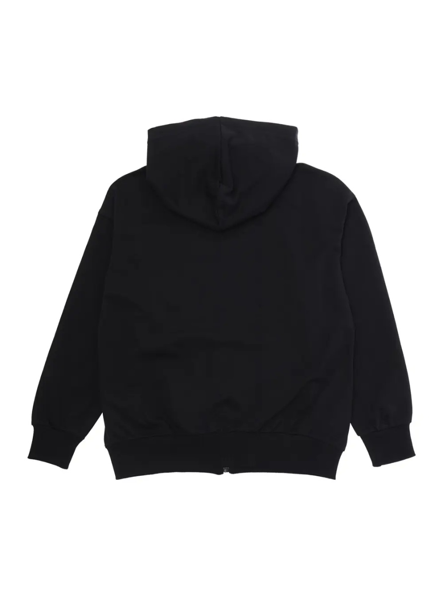Bluza trening Black Hoodie with Fixed Hood and Front Logo for Kids - Img 2