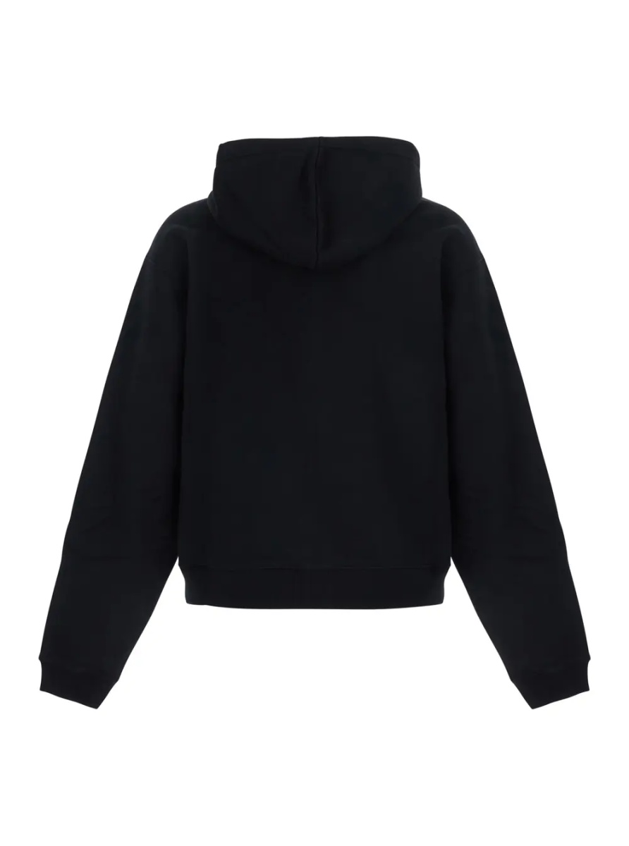 Bluza trening Black men's cotton hoodie with printed logo on the front - Img 2