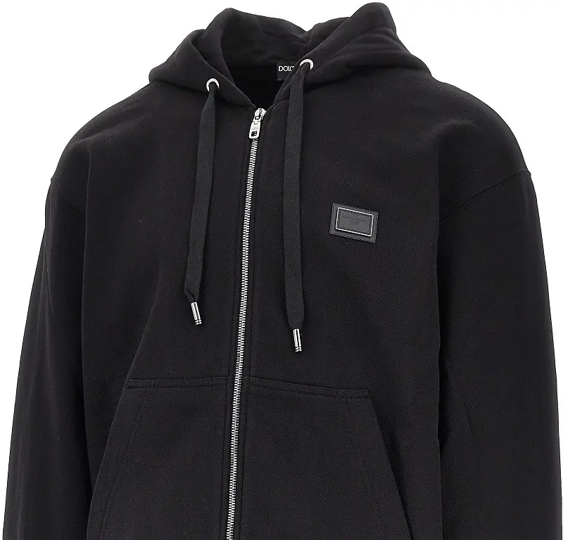 Bluza trening Cotton sweatshirt with log plate - Img 2