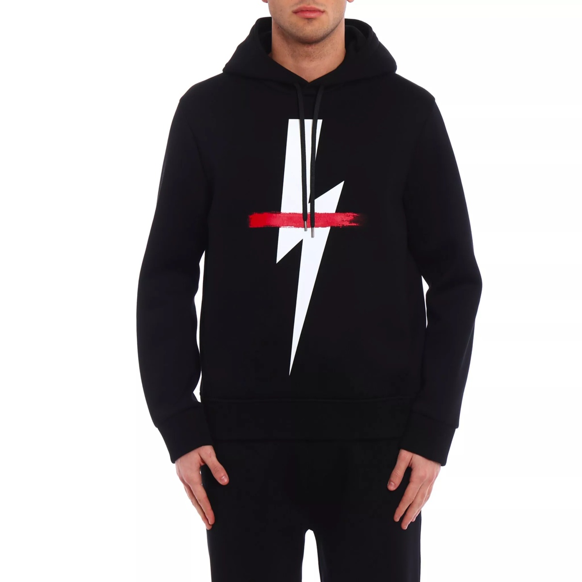 Bluza trening Neil Barrett Logo Hooded Sweatshirt - Img 2