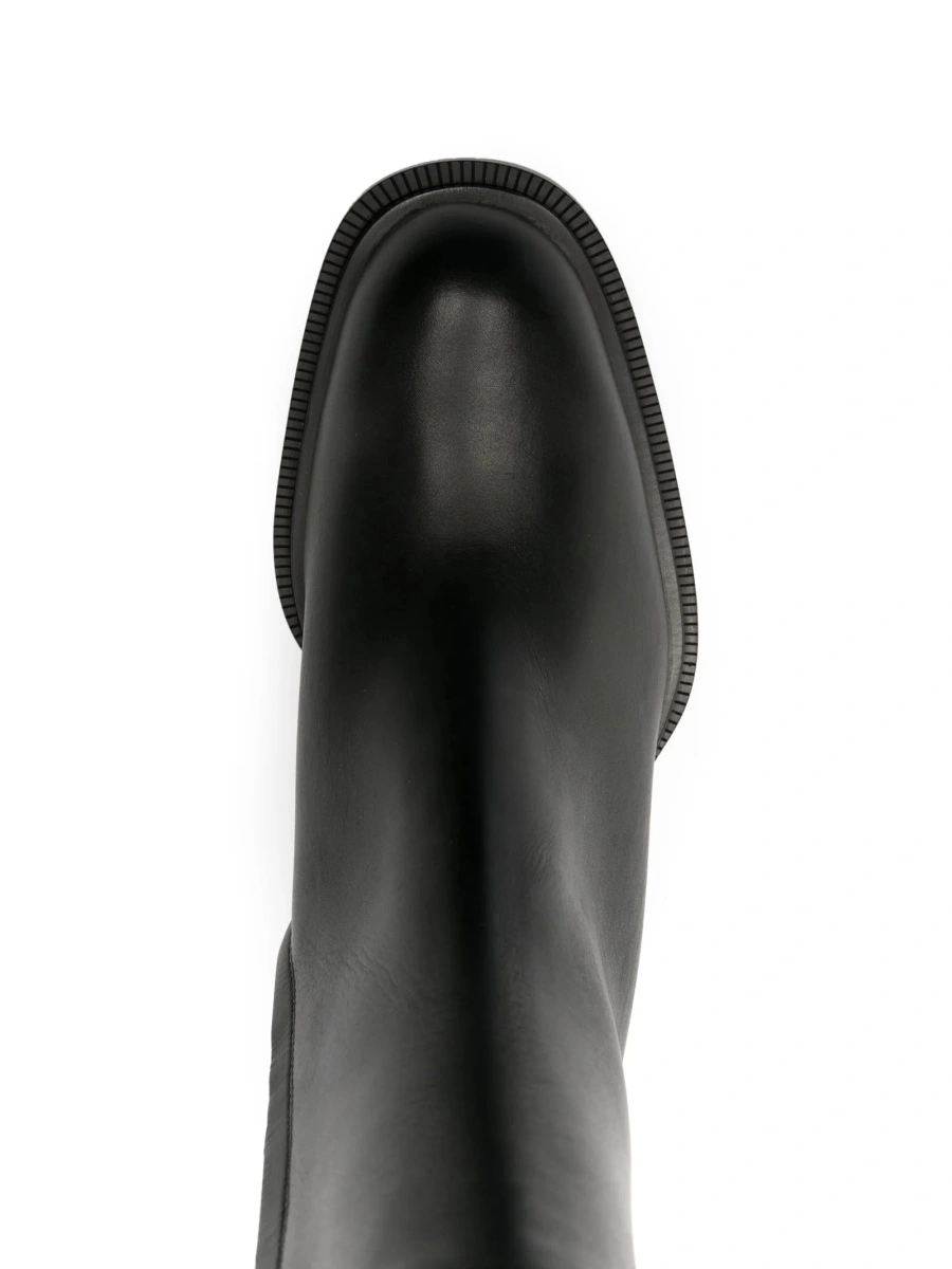 Bocanci Alexander McQueen negri din piele - Img 4