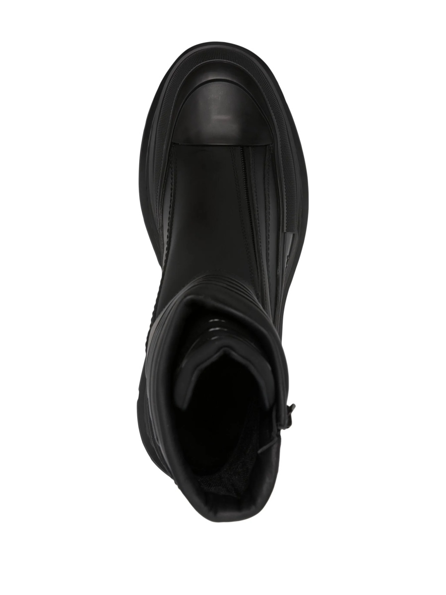 Bocanci Alexander McQueen tread slick negri din piele - Img 4