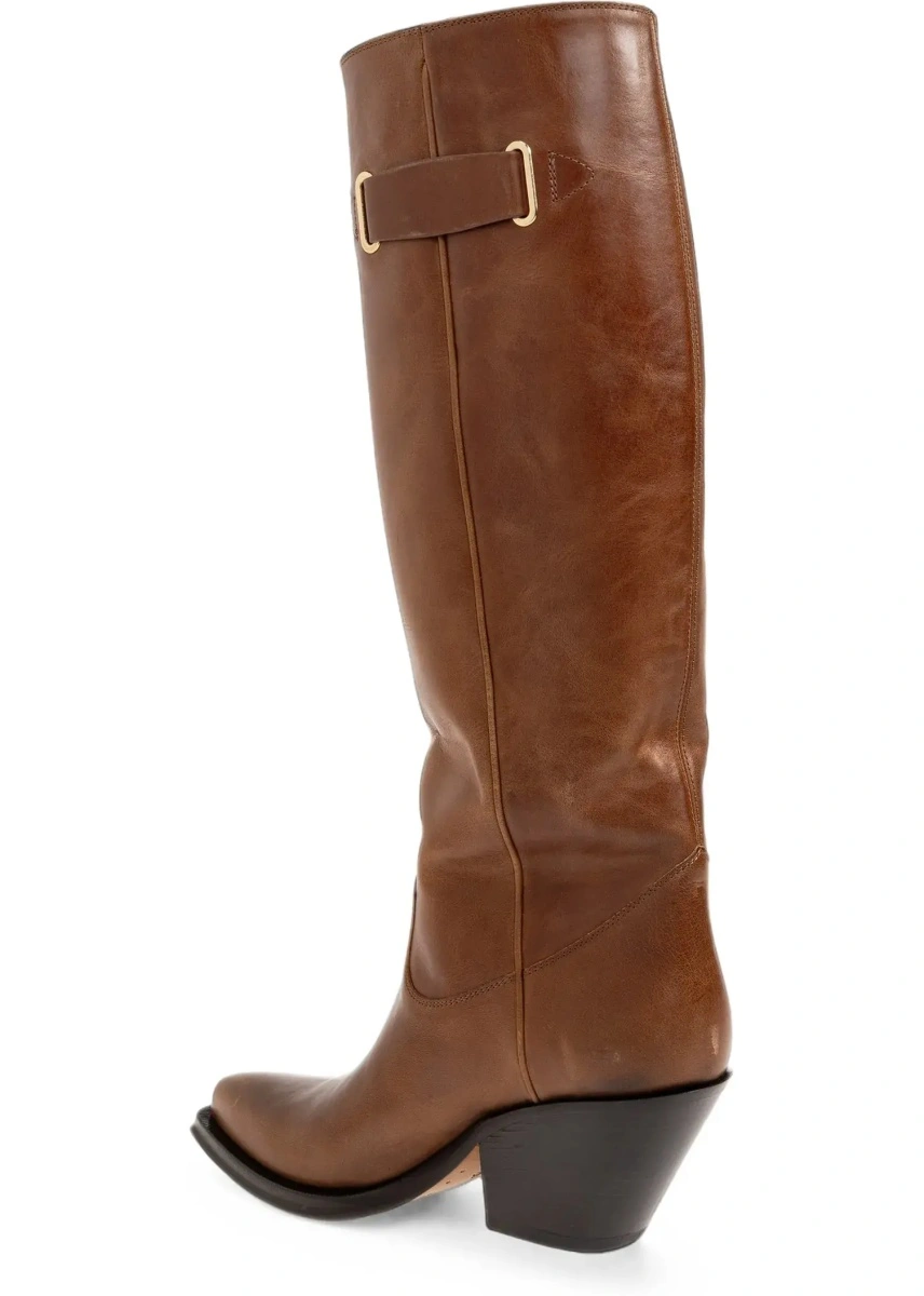 Bocanci casual Chloe multicolor din piele - Img 5