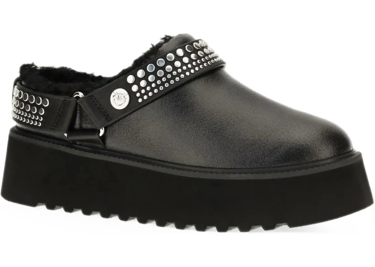 Bocanci casual Pinko negri din piele - Img 5