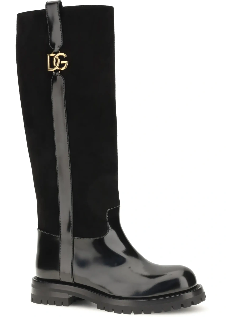Bocanci High suede and smooth leather Boots - Img 2