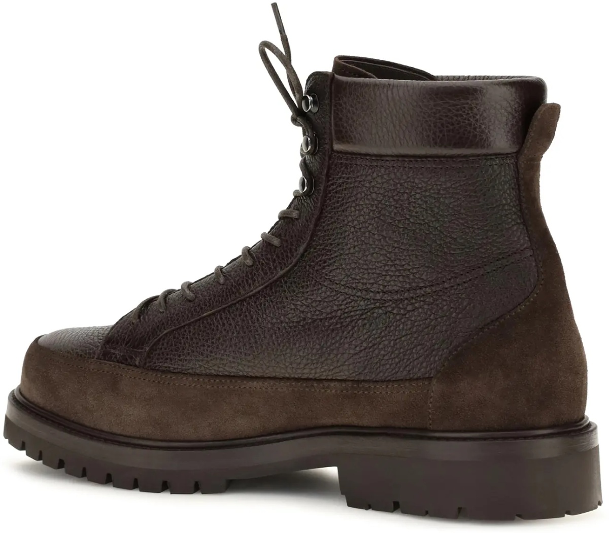 Bocanci Lace-up deer leather and suede ankle Boots - Img 3