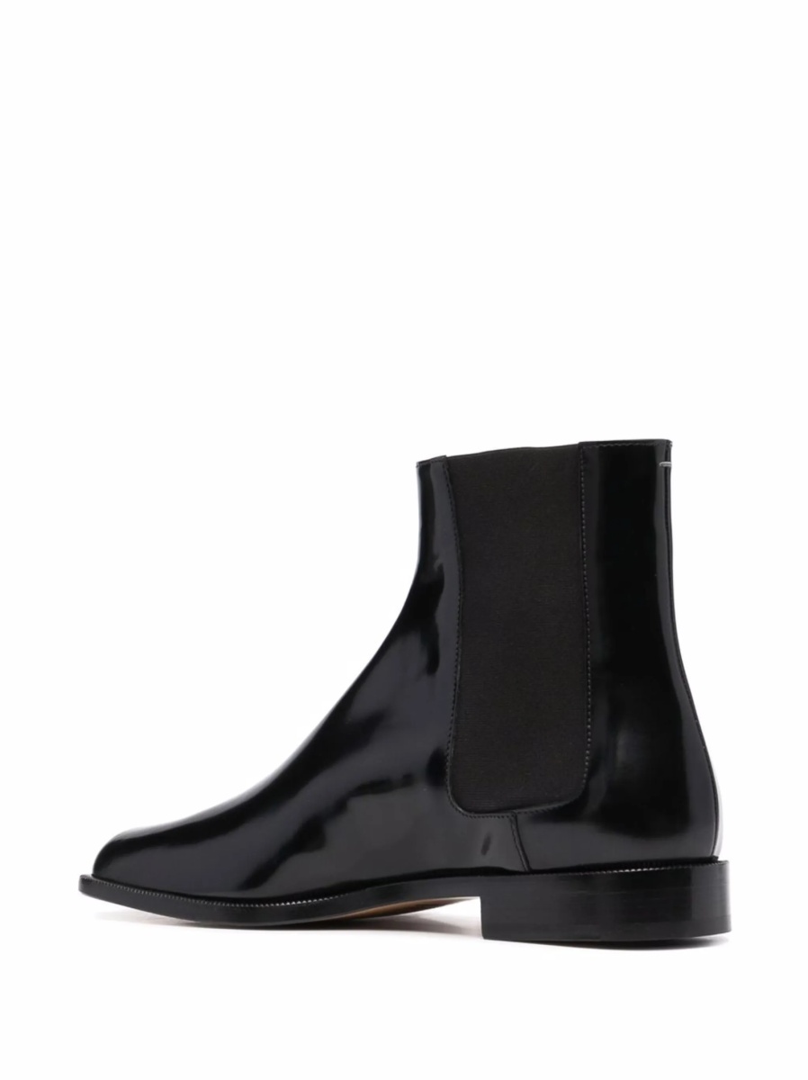 Bocanci Maison Margiela tabi negri din piele - Img 3