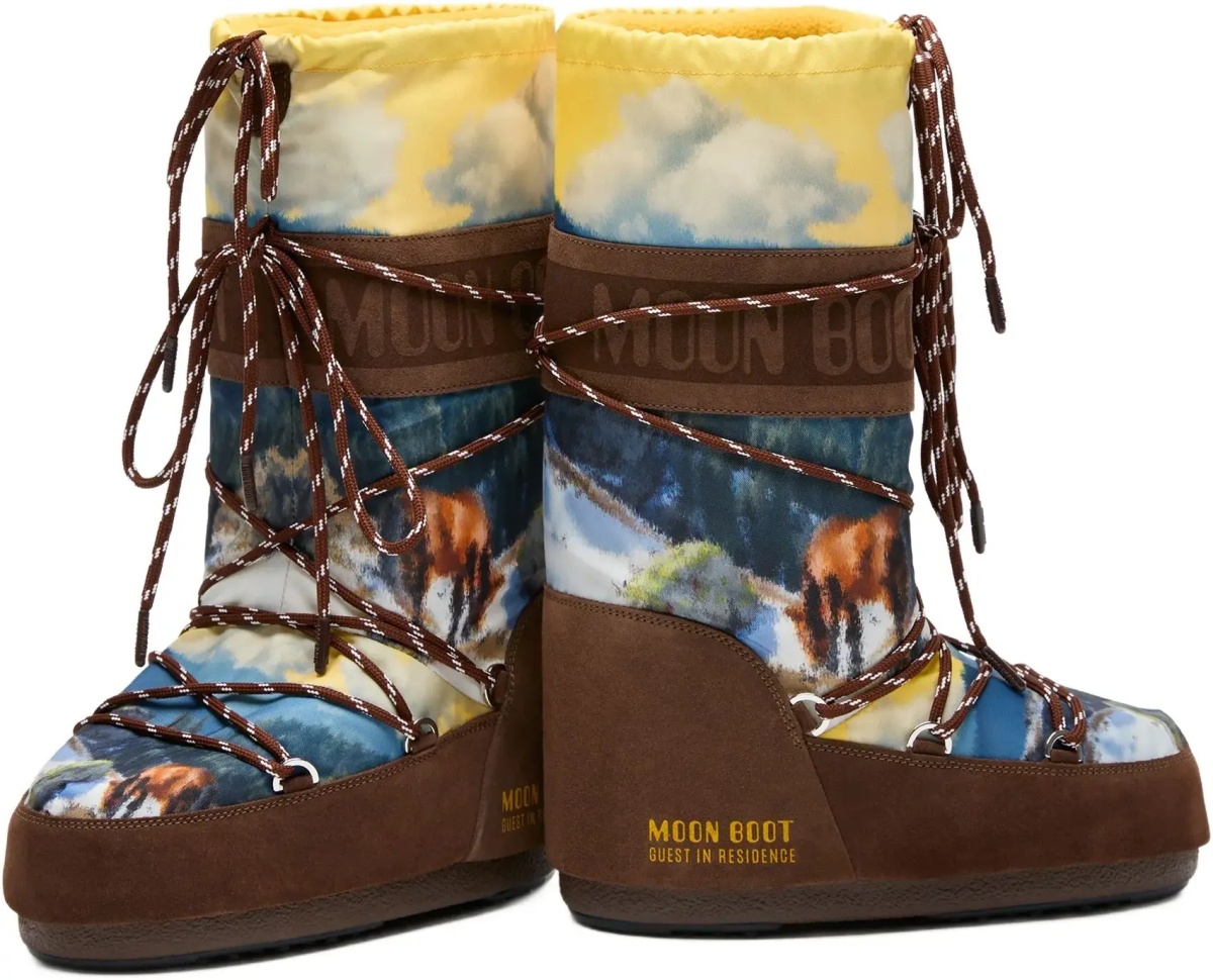 Bocanci Moon Boot x Guest In Residence print Boots - Img 4
