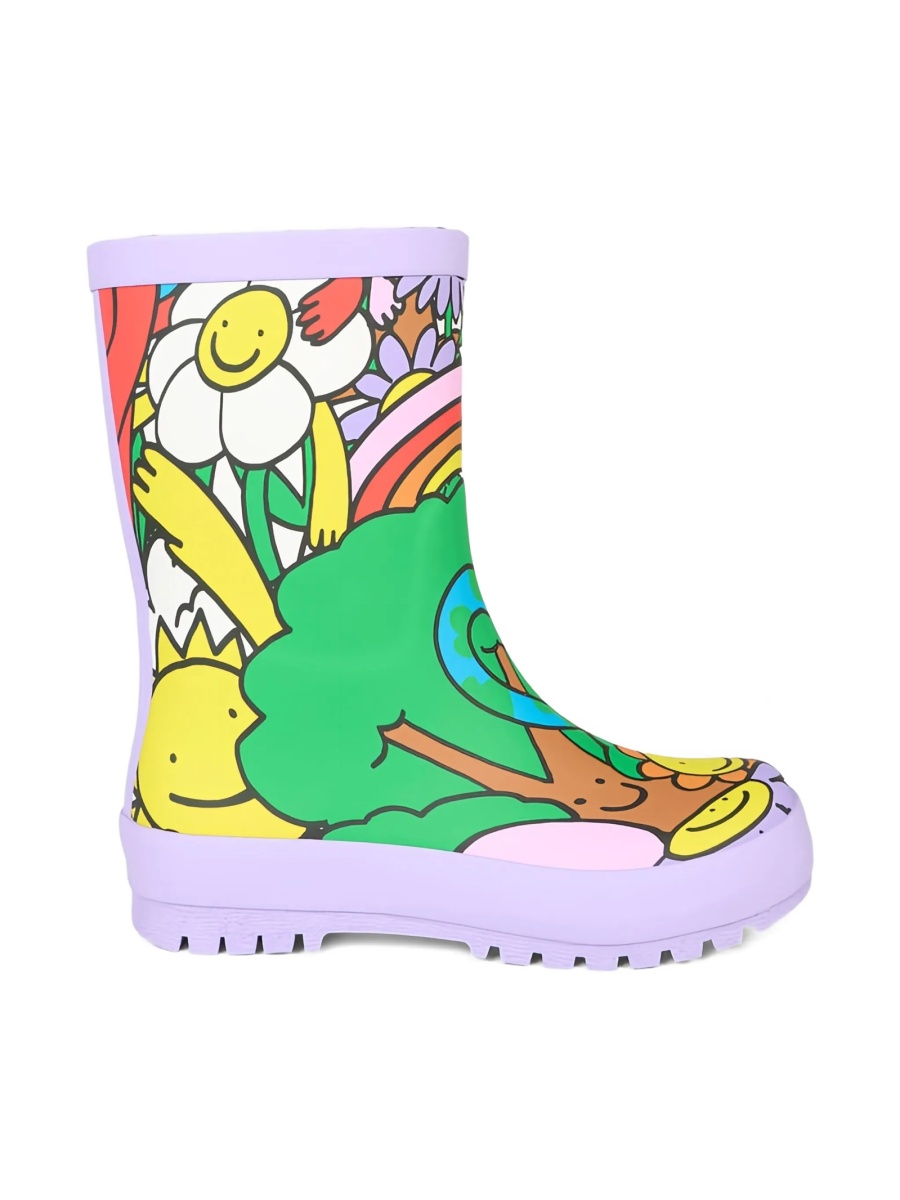 Bocanci Stella McCartney violet din cauciuc - Img 2