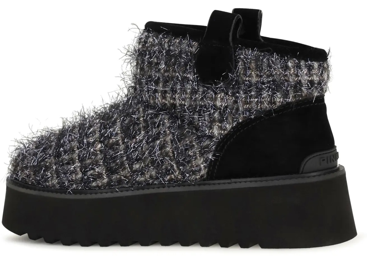 Bocanci Tweed and lurex ankle Boots - Img 3