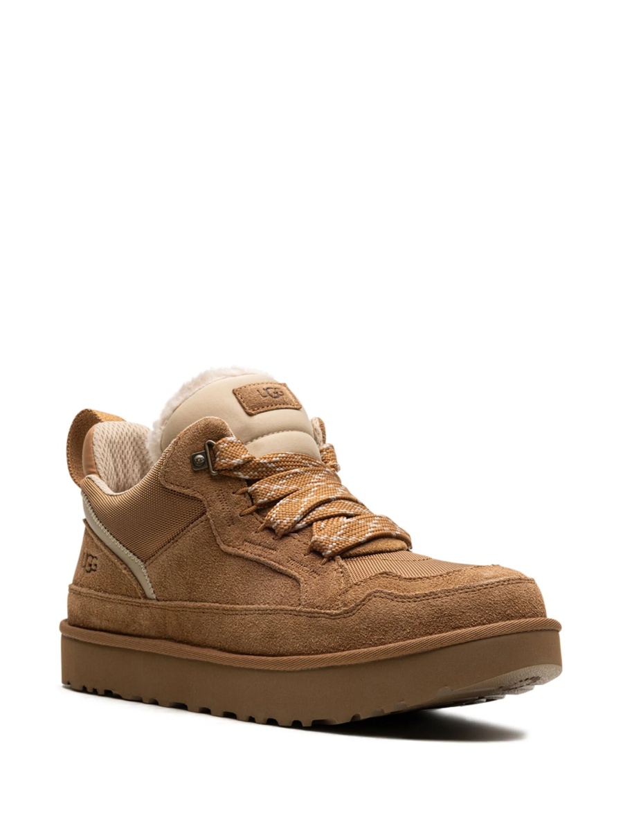 Bocanci UGG maro din piele intoarsa si material textil - Img 2