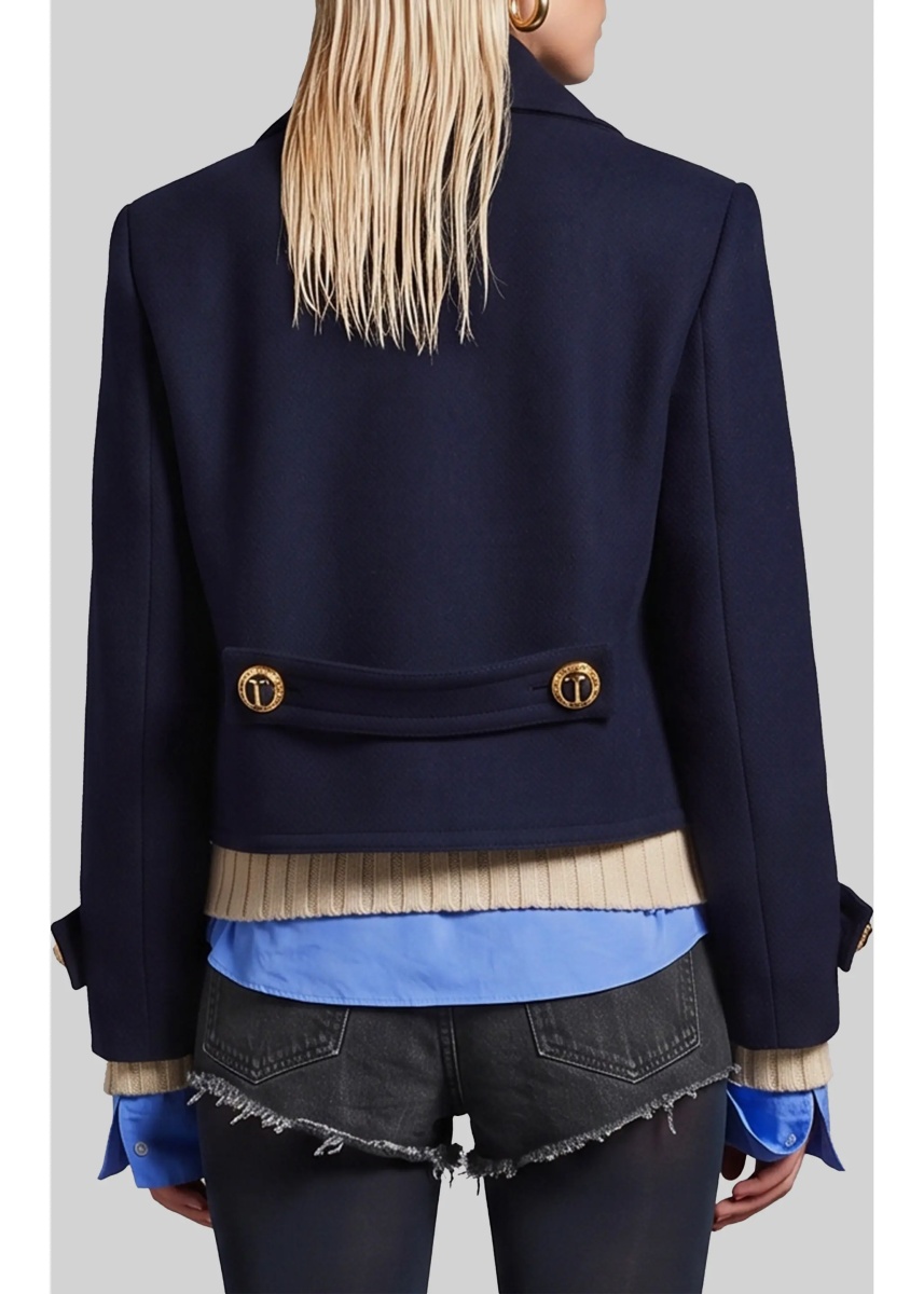Bomber Cropped Navy Peacoat - Img 3