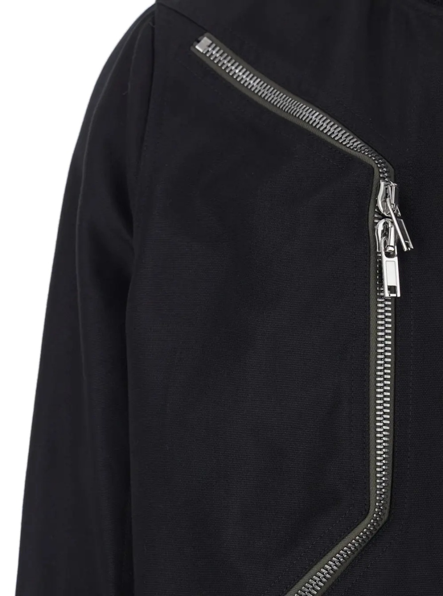 Bomber 'Heizer Flight' Black Bomber Jacket with Two Front Zip Pockets in Cotton Blend Man - Img 3