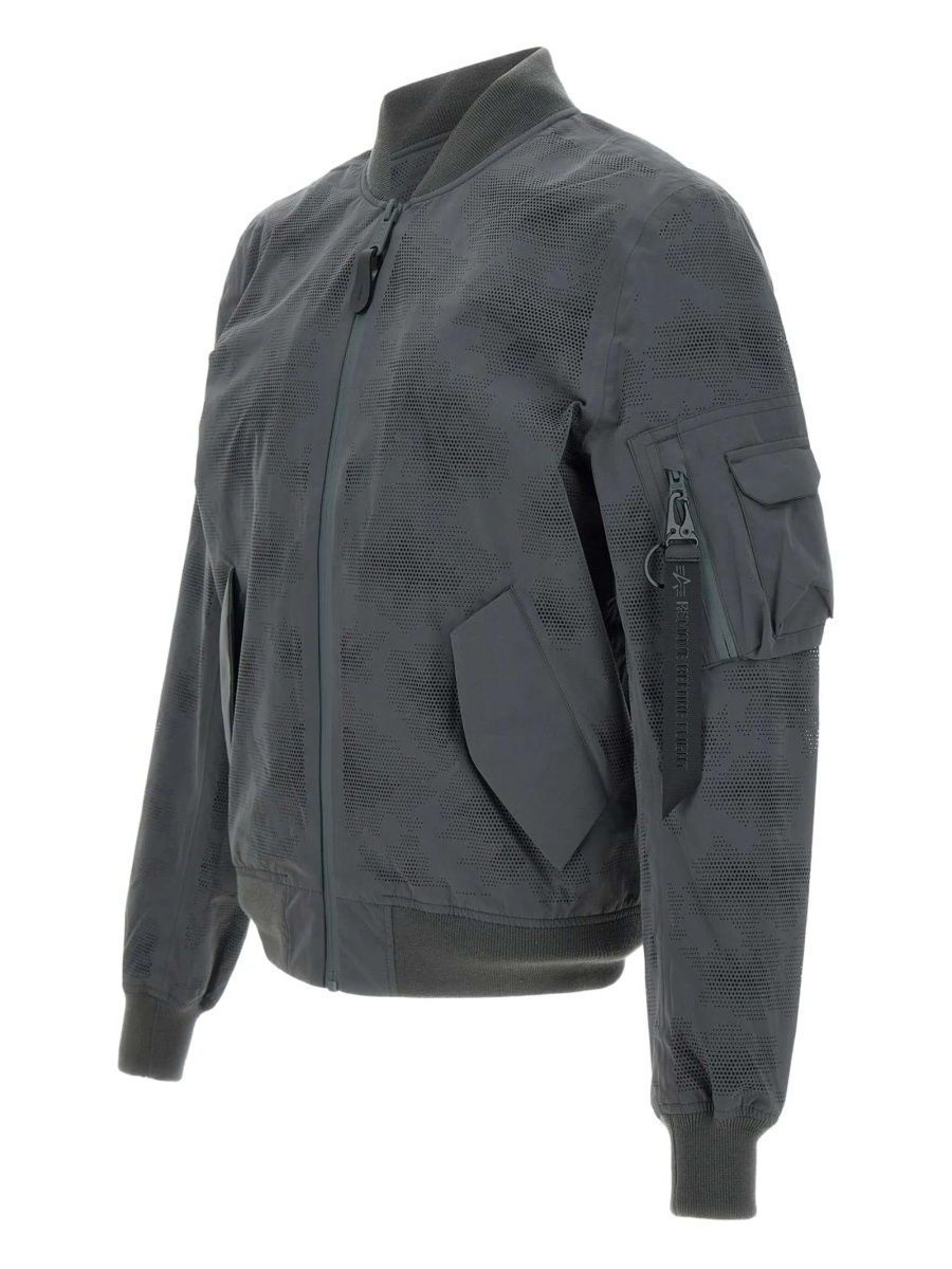 Bomber jacket Alpha Industries gri din polyester - Img 3