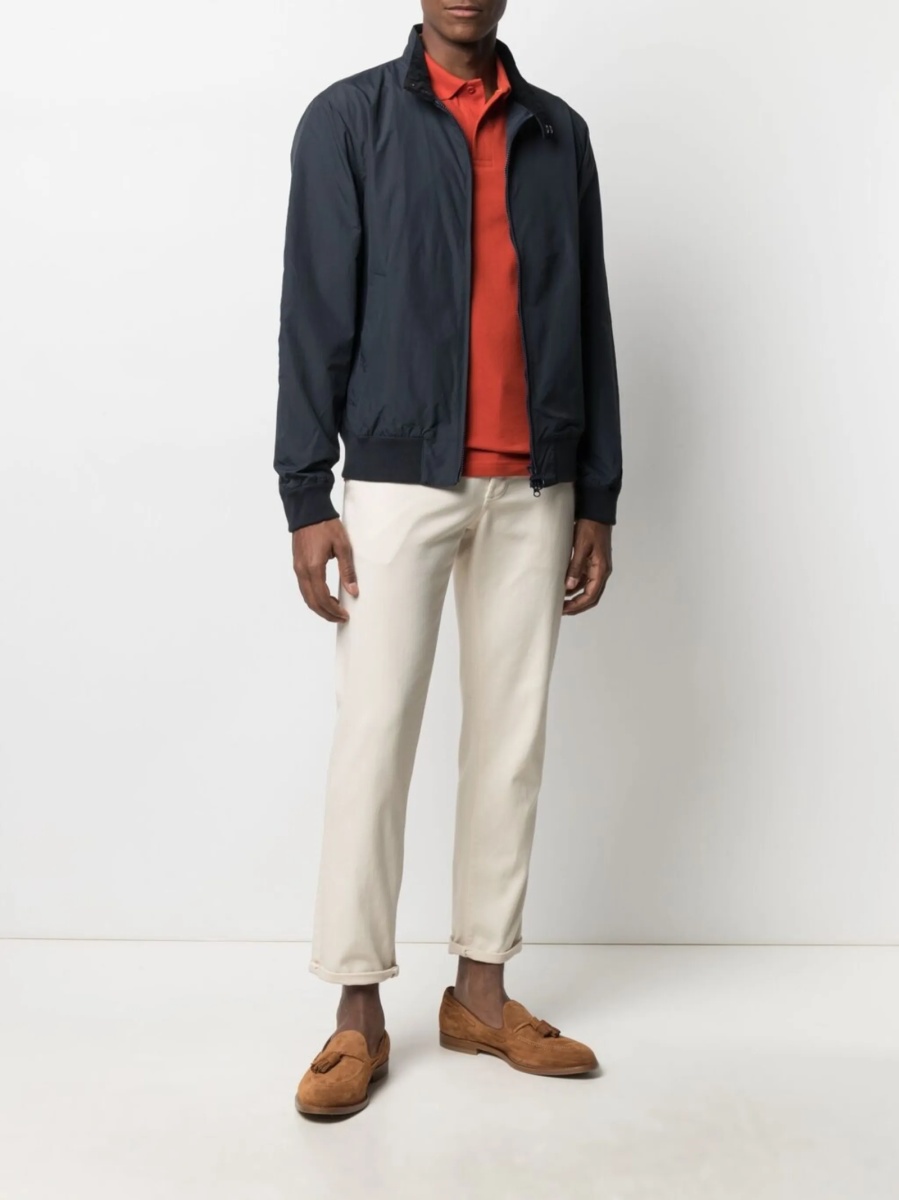 Bomber jacket Barbour neagra din bumbac si poliamida - Img 2