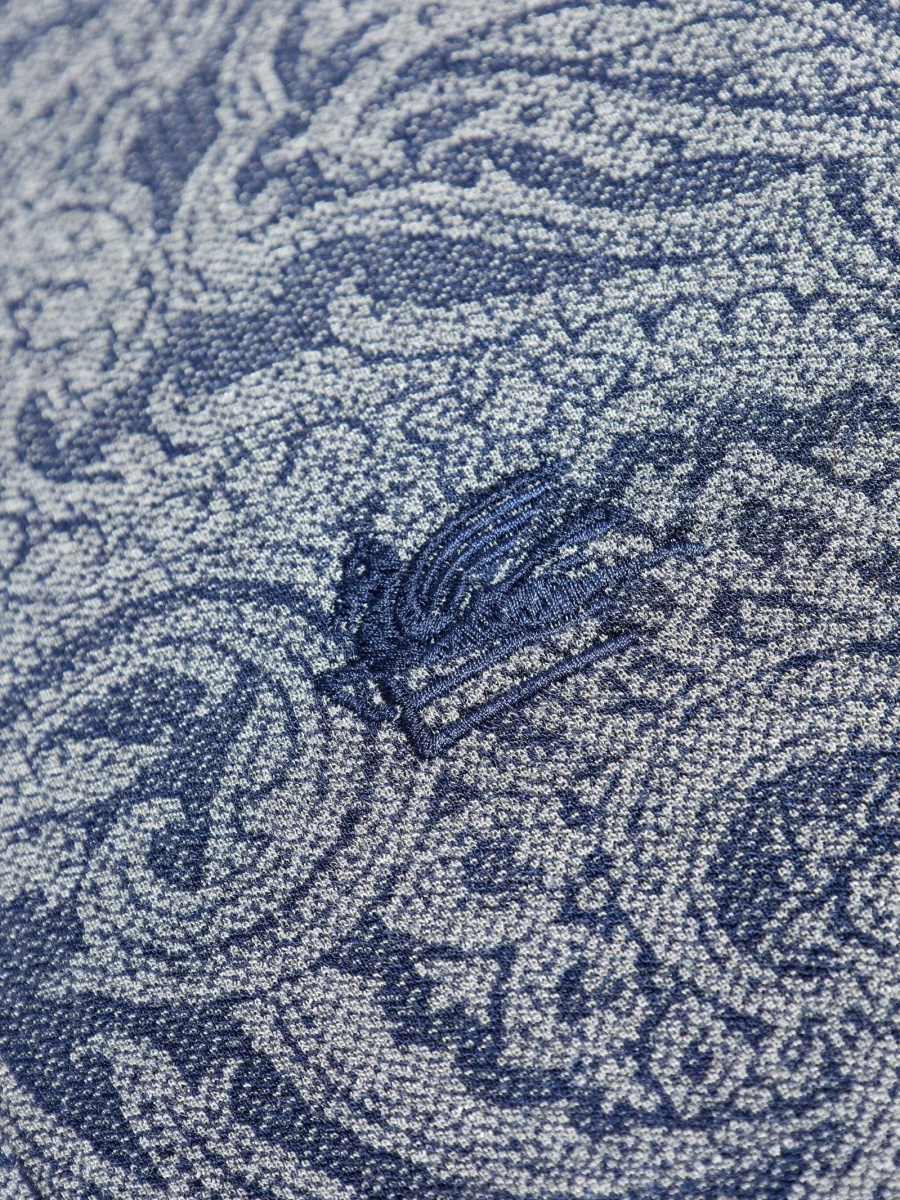 Bomber jacket ETRO albastra din vascoza si poliamida - Img 5