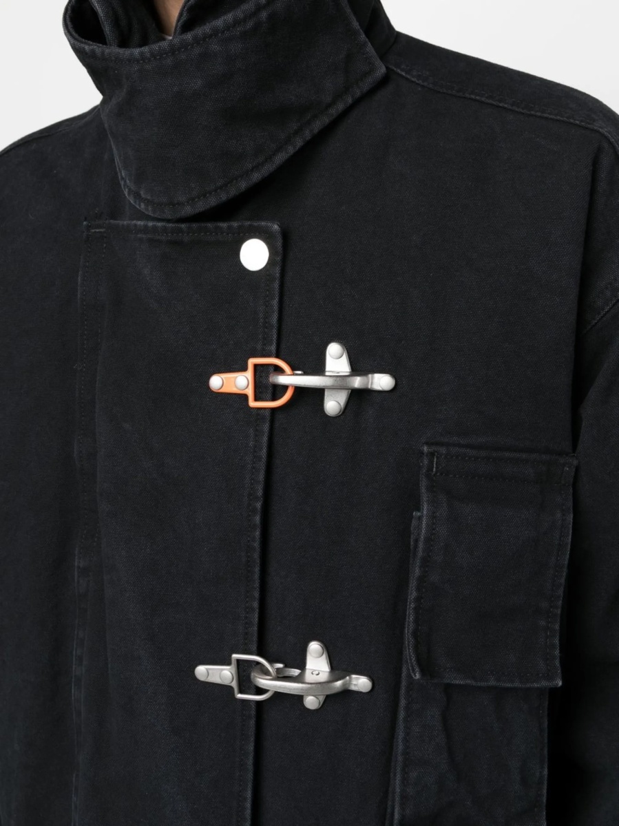 Bomber jacket Heron Preston neagra din poliamida si polyester - Img 5