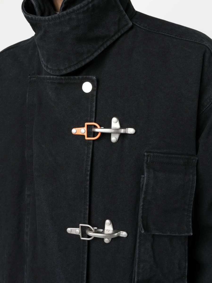 Bomber jacket Heron Preston neagra din poliamida si polyester - Img 5