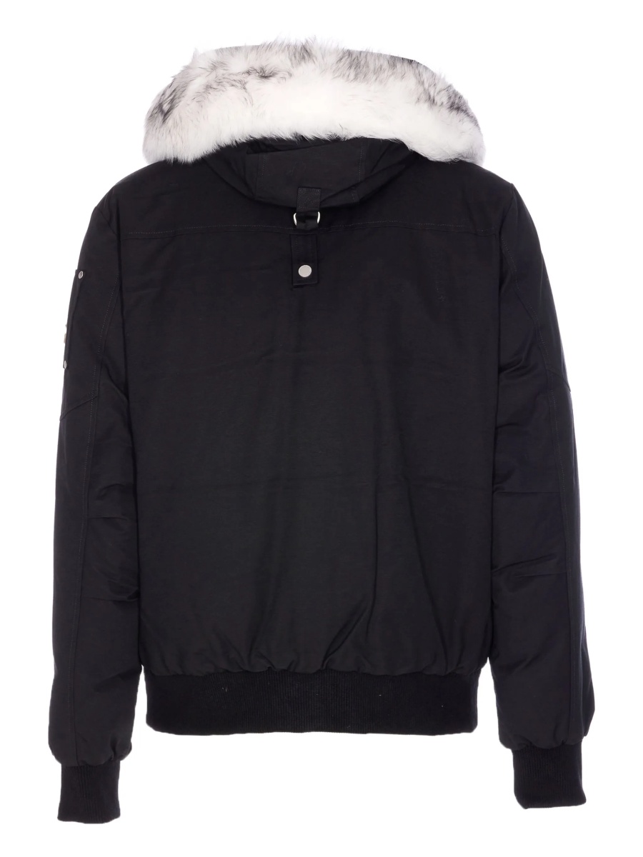 Bomber jacket Moose Knuckles neagra din bumbac si nylon - Img 2