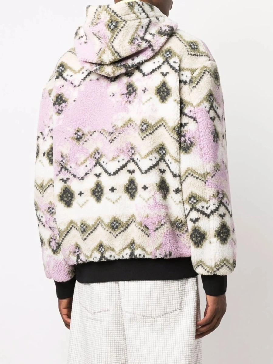 Bomber jacket MSGM alba din acrilic si polyester - Img 4