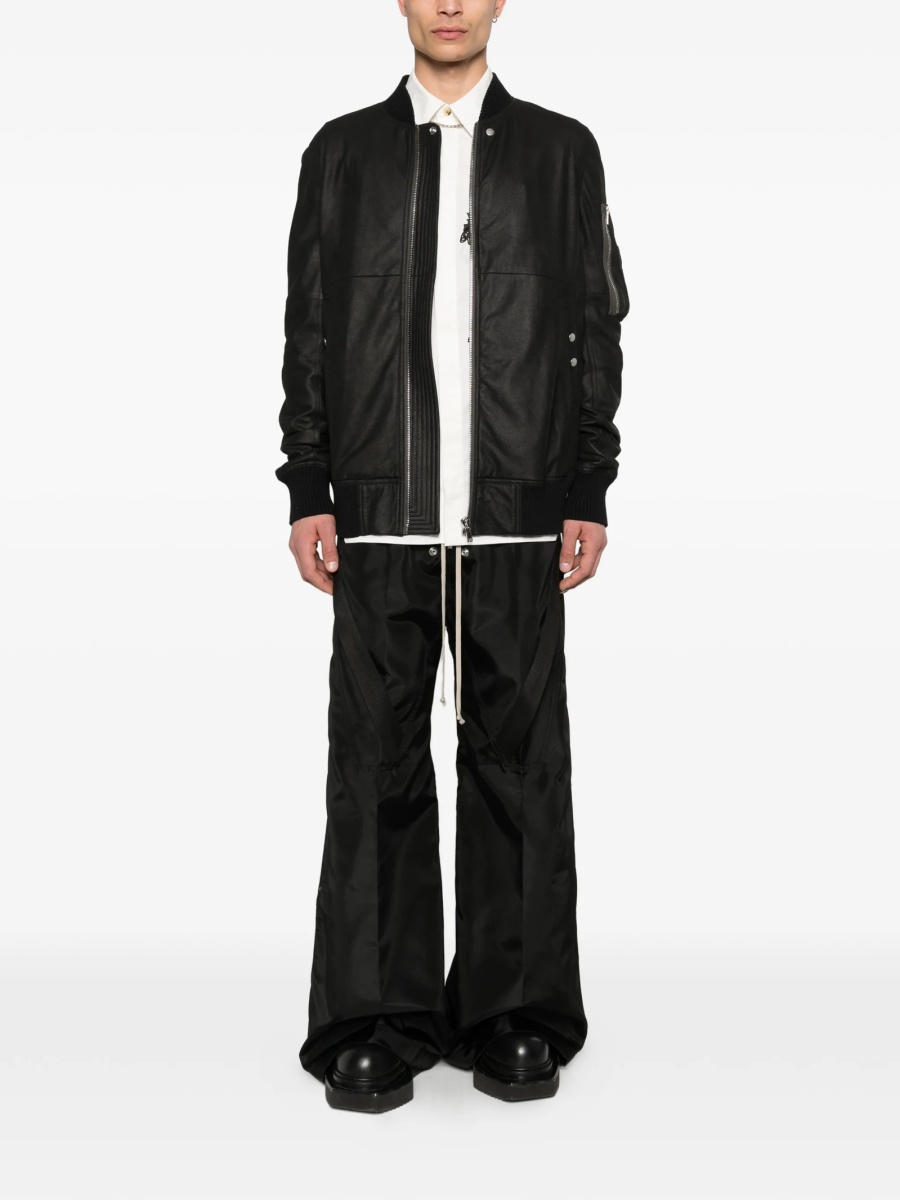 Bomber jacket Rick Owens neagra din lana si spandex/elastan - Img 2