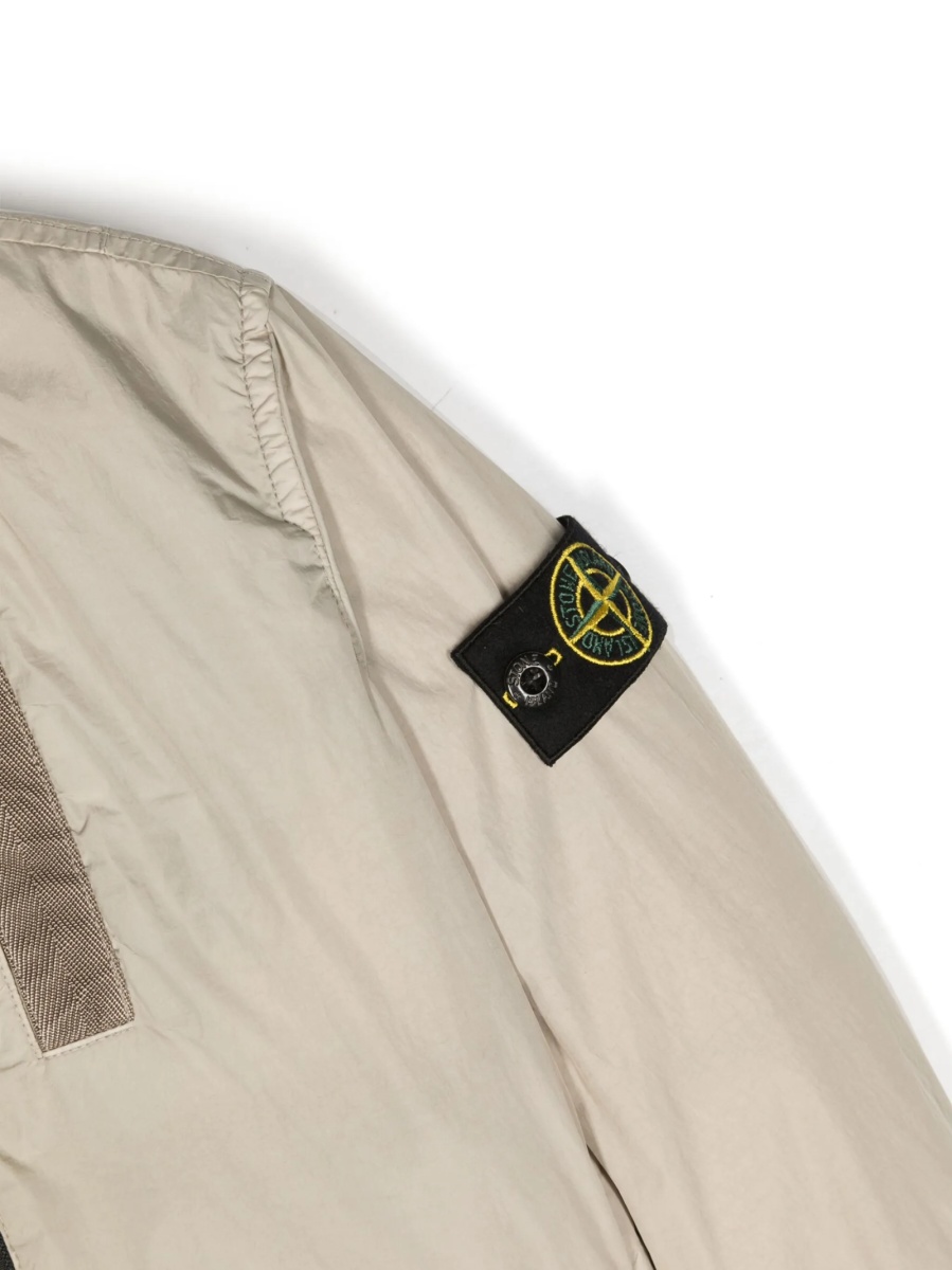Bomber jacket Stone Island neutra din poliamida si rasina poliuretanica - Img 3