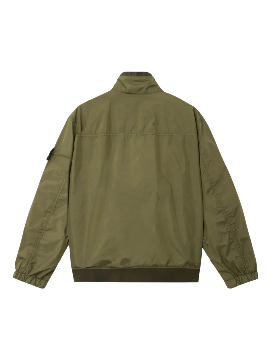 Bomber jacket Stone Island verde din poliamida si poliuretan - Img 5