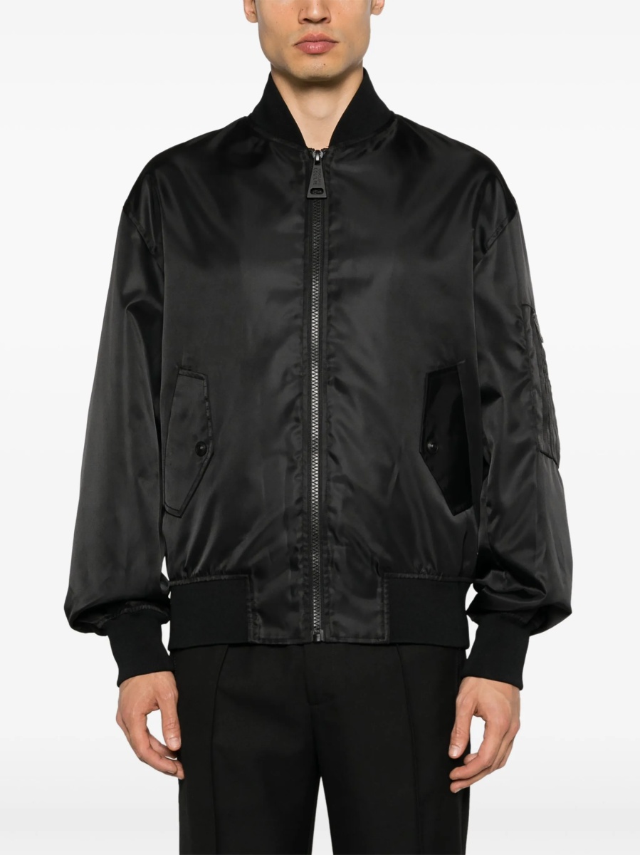 Bomber jacket Versace Jeans Couture neagra din polyester - Img 3