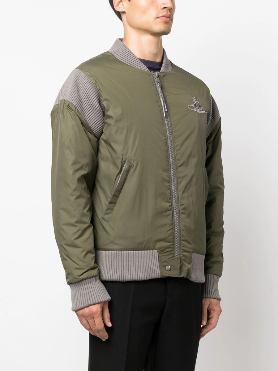 Bomber jacket Vivienne Westwood verde din poliamida - Img 3