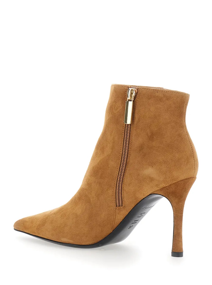 Botine Beige Ankle Boots with Pointed Toe in Suede for Women - Img 3