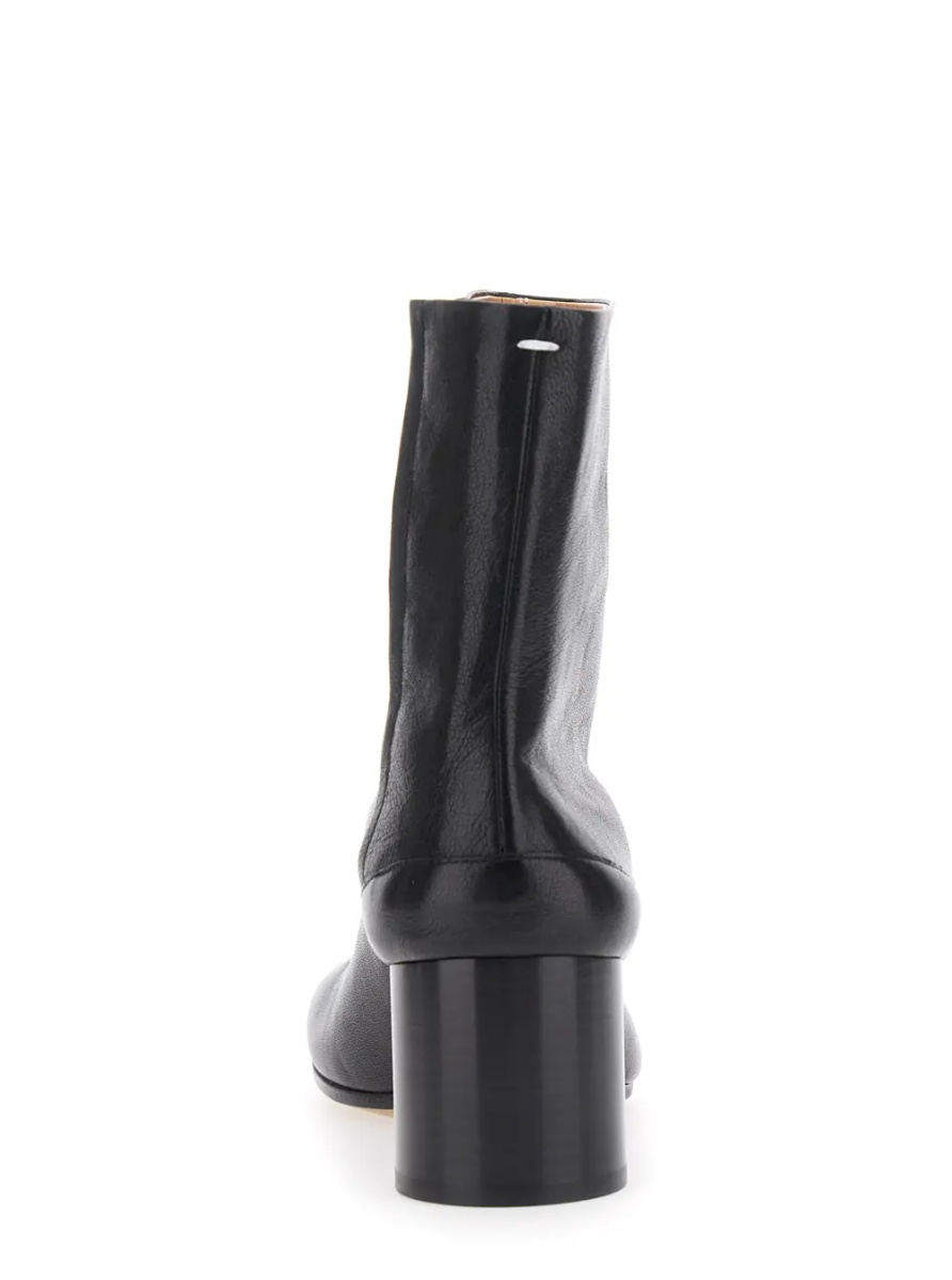 Botine Boots with Tabi Toe in Leather and High Heel Black Women - Img 4