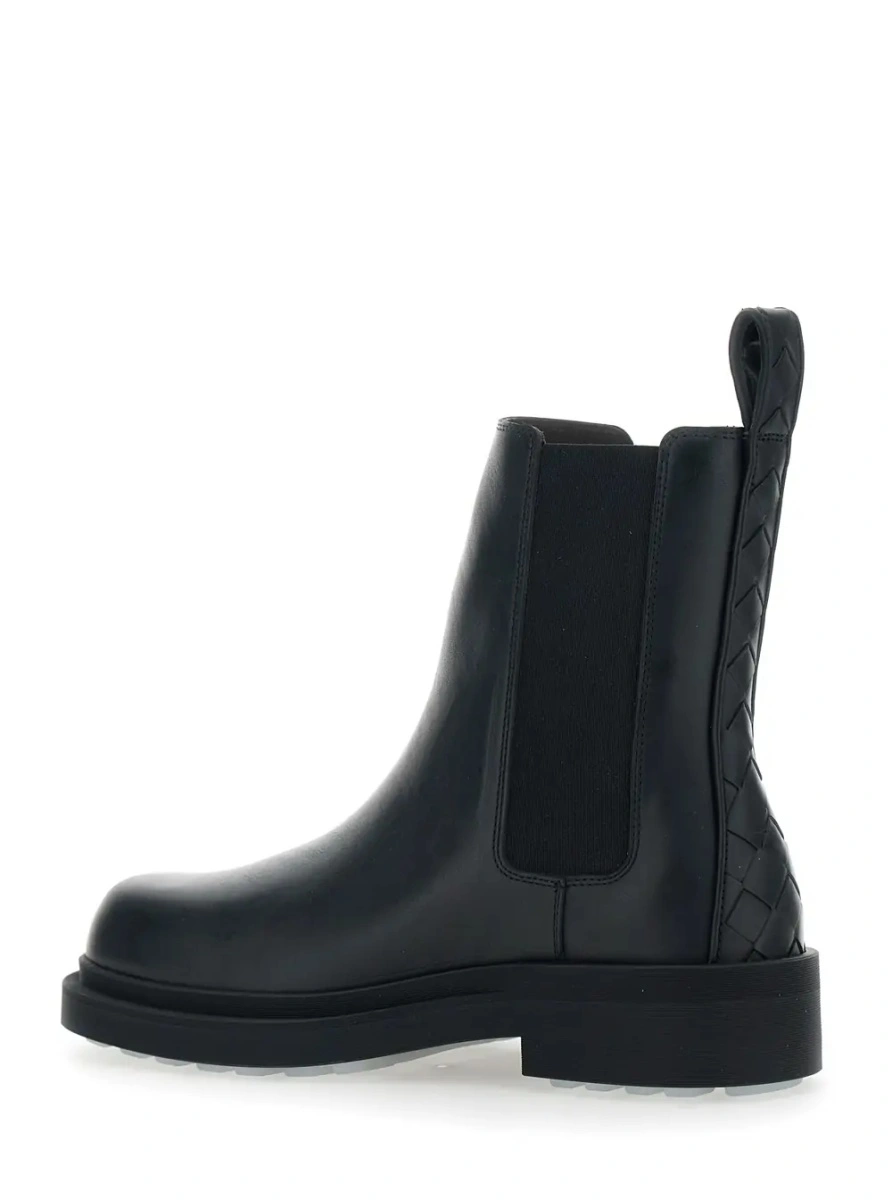 Botine Bottega Veneta negre din piele - Img 3