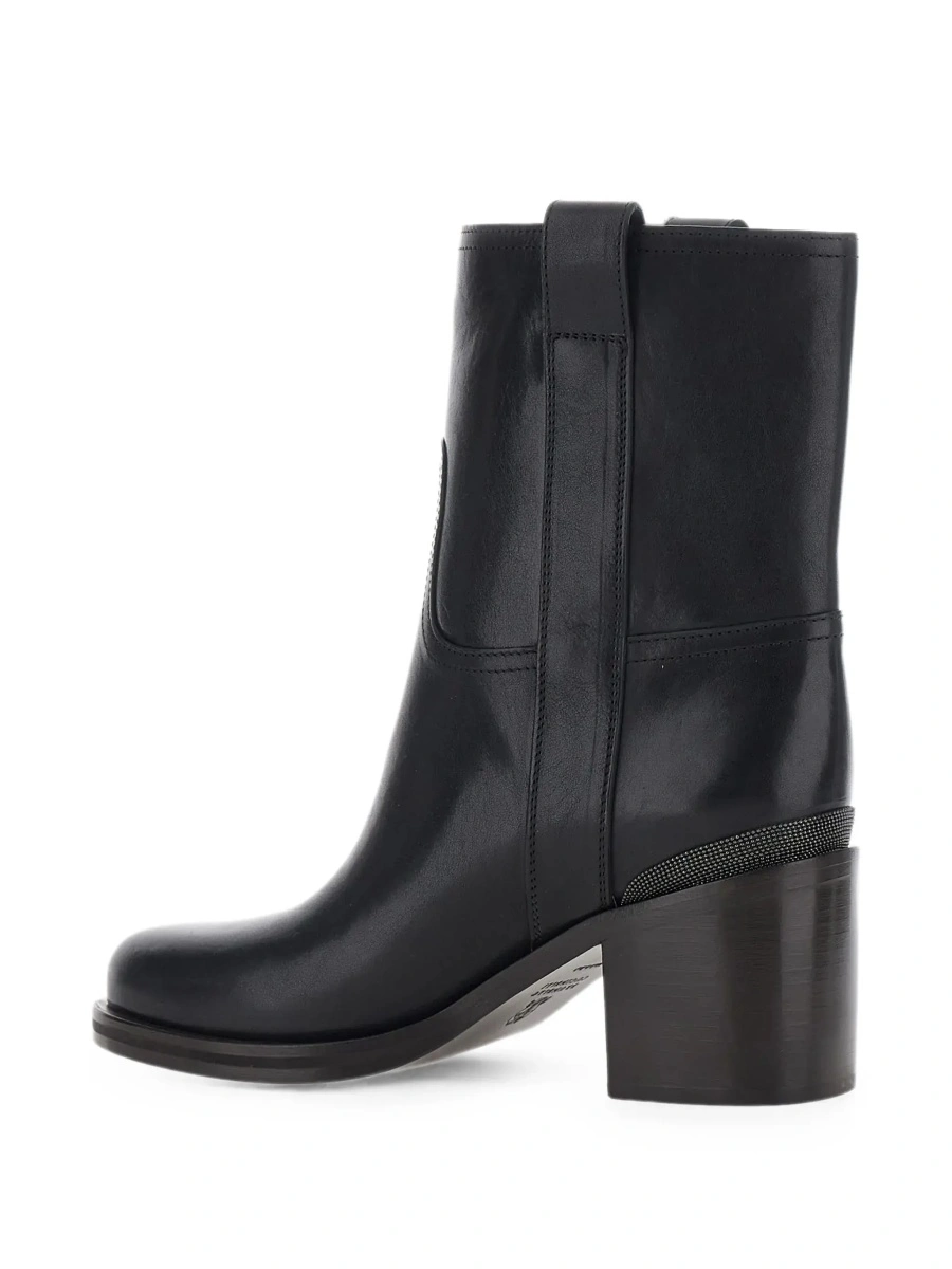 Botine Brunello Cucinelli negre din piele - Img 5