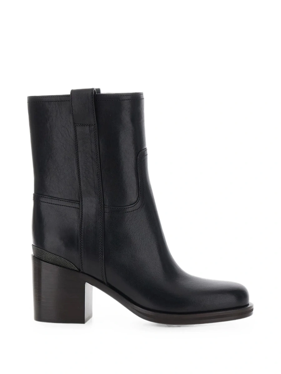 Botine Brunello Cucinelli negre din piele - Img 8