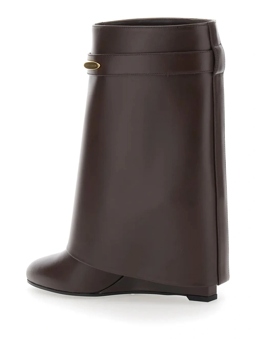 Botine Givenchy maro din piele - Img 3