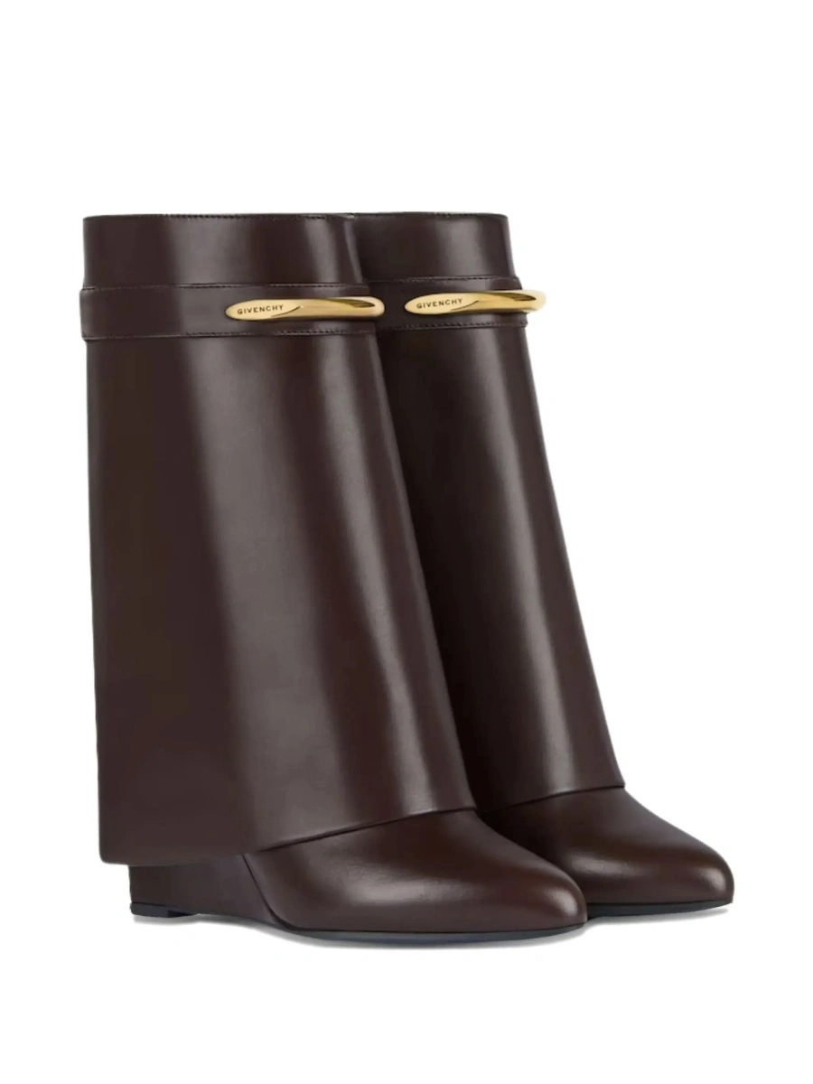 Botine Givenchy maro din piele - Img 5