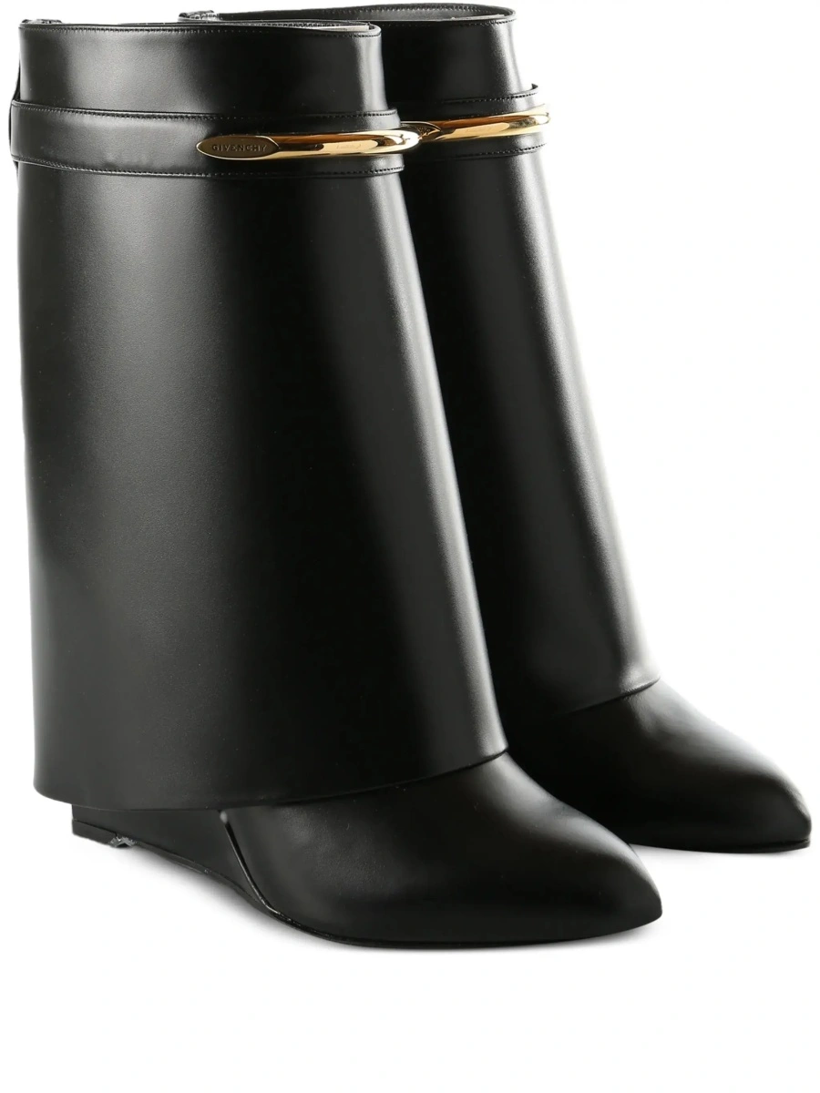 Botine Givenchy negre din piele - Img 7