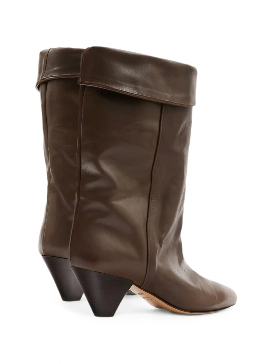 Botine Isabel Marant maro din piele - Img 7