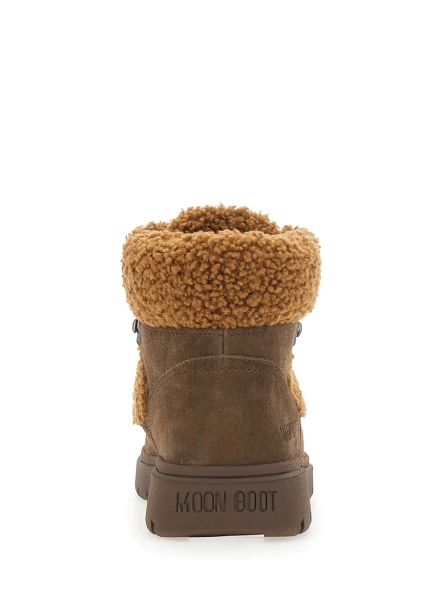 Botine Moon Boot maro din piele intoarsa - Img 4