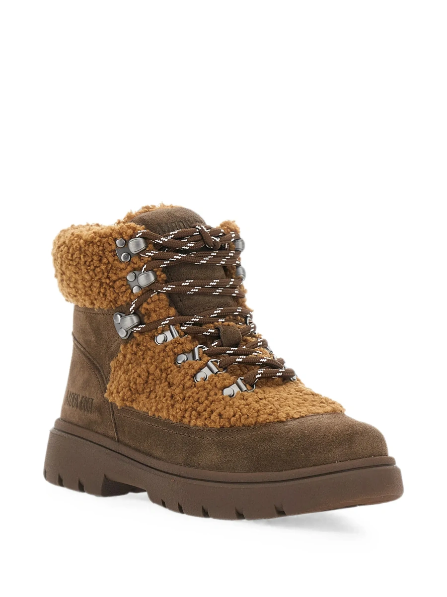 Botine Moon Boot maro din piele intoarsa - Img 5