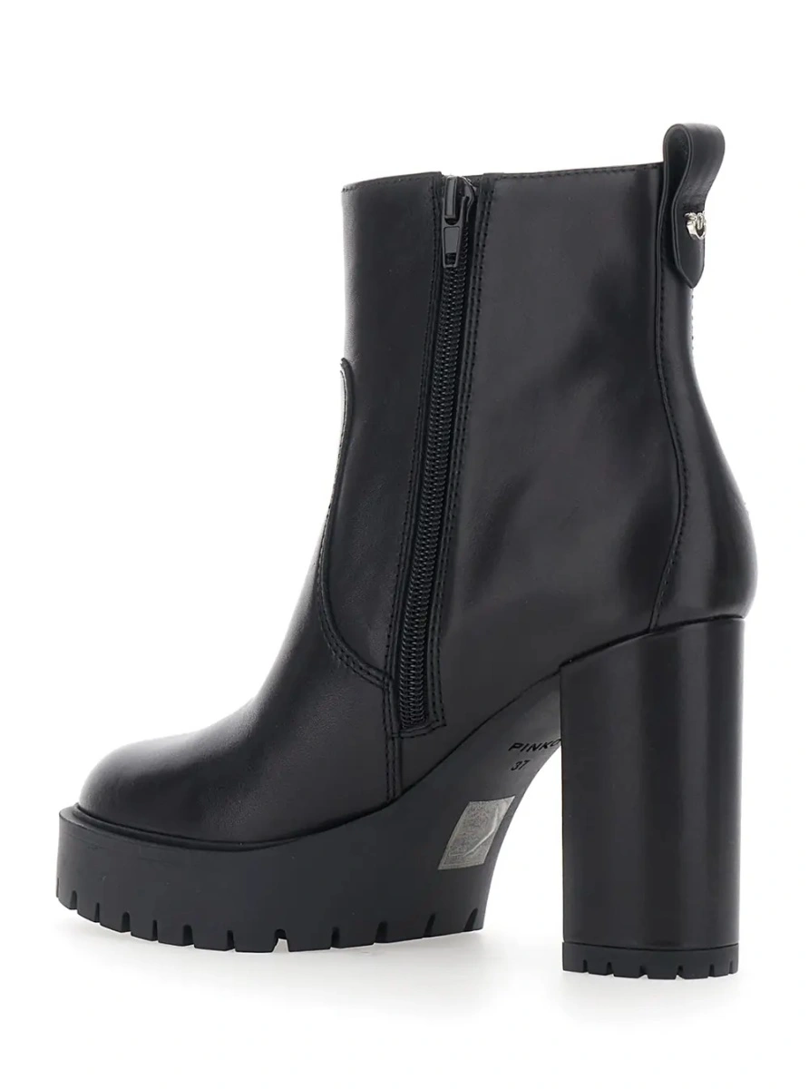Botine Pinko negre din piele 'CLARA' - Img 3