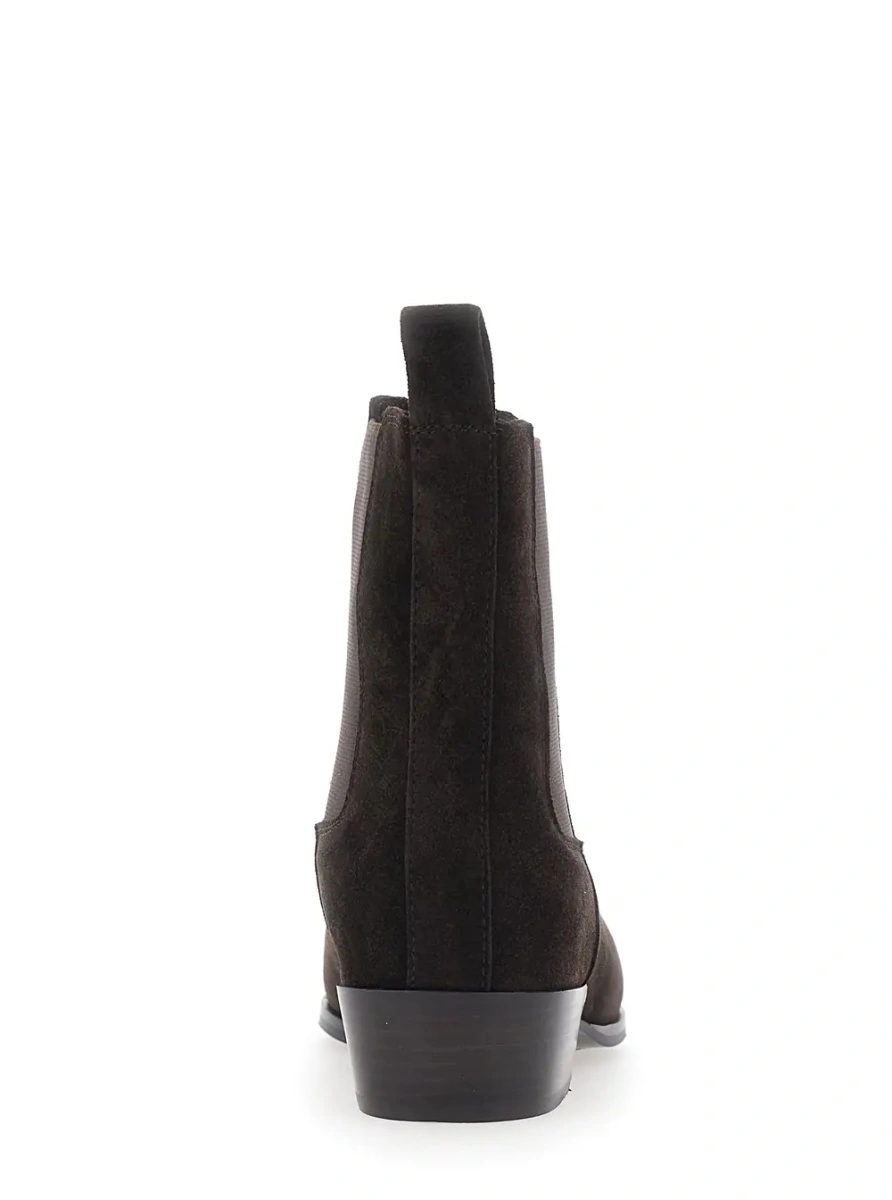 Botine STRATEGIA maro din piele intoarsa 'Nina' - Img 4