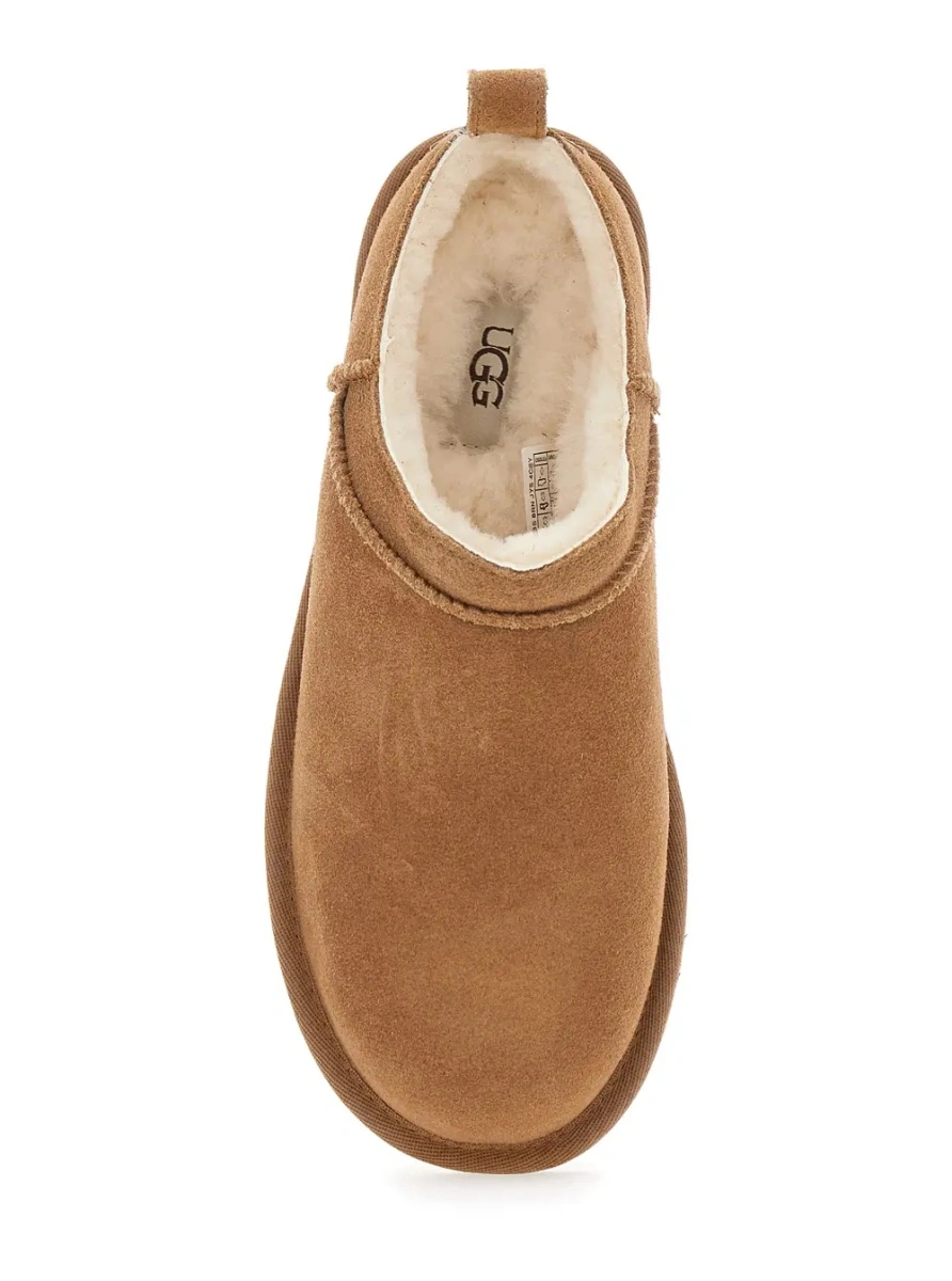 Botine UGG bej din piele intoarsa 'Classic Micro' - Img 4