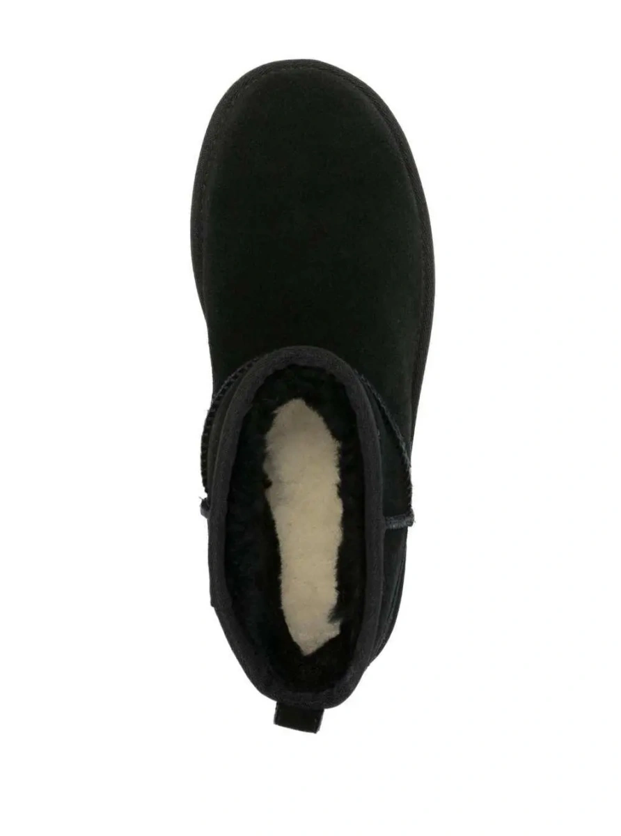 Botine UGG 'Classic Ultra Mini' negre din piele - Img 4