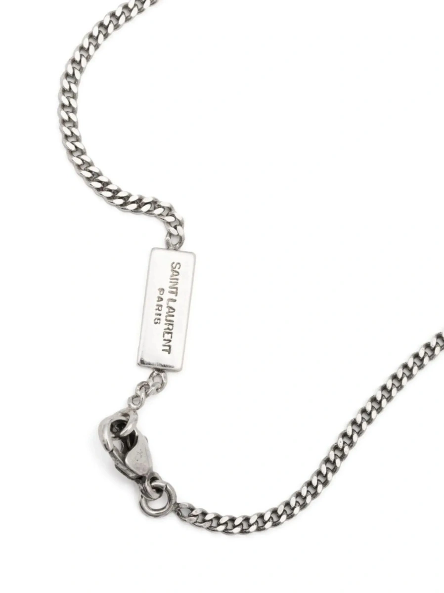 Bratara Saint Laurent 'Opyum' argintie din alama - Img 5