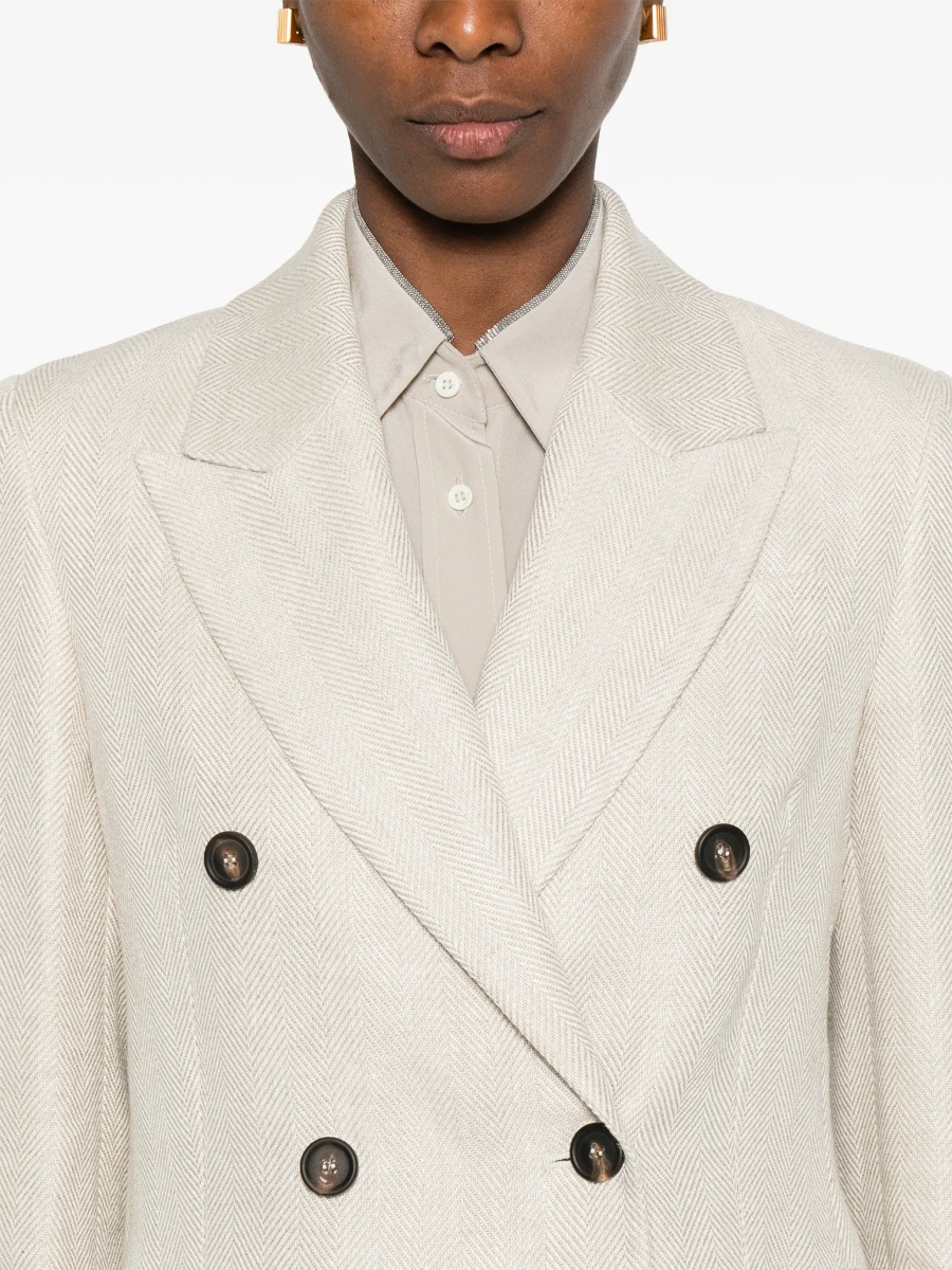 Button Herringbone Blazer - Img 5