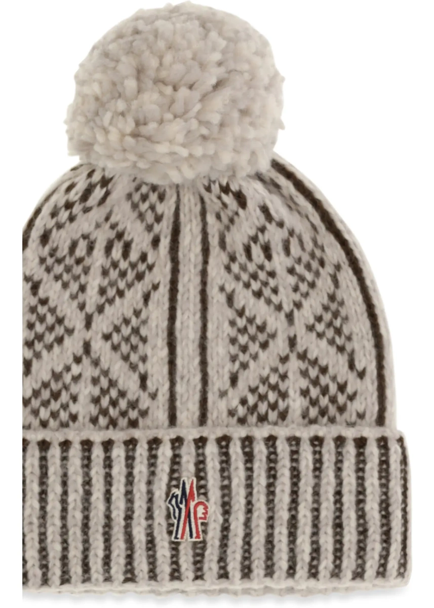 Caciula Alpaca, wool and nylon blend Beanie with Pom-Pom - Img 3