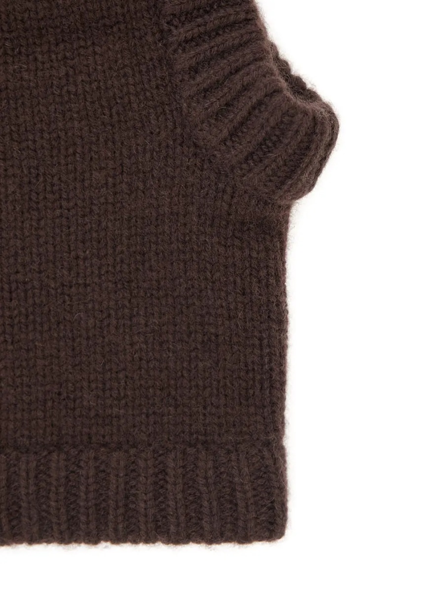 Caciula Balaclava with Tech Fabric in Brown Unisex - Img 3