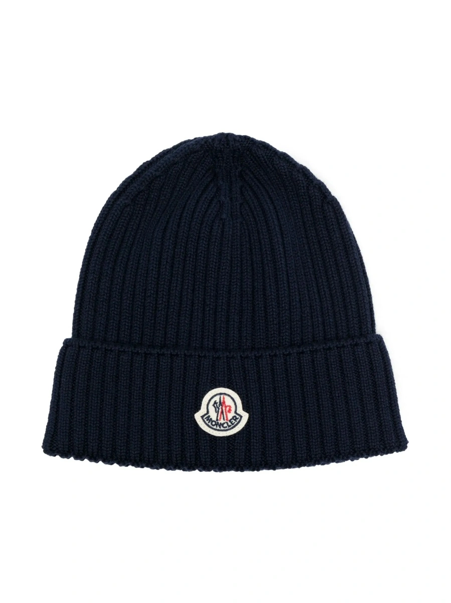 Caciula Moncler albastra din lana - Img 5